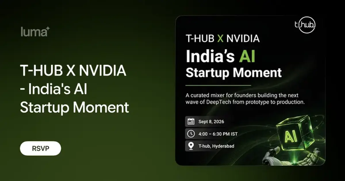 T-HUB X NVIDIA - India's AI Startup Moment event cover